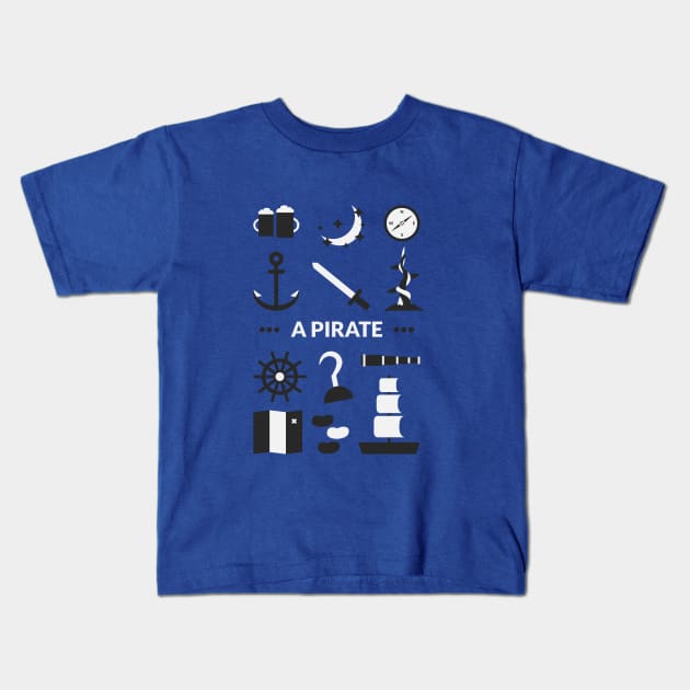 Once Upon A Time - A Pirate Kids T-Shirt by Red